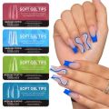Soft Gel Full Cover Nail Tips,Clear Gel False Nails Press On Nails for Nail Extension Manicure Soak Off. 