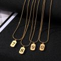 Stainless Steel Number Pendant Necklaces For Women Men Gold Color 0 1 2 3 4 5 6 7 8 9 Necklace Pendant Jewelry Neck Chain. 