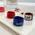 【2023】 2022 New Band Aid Rings for Women Girls Teens Y2K Cute Resin Letter Hip Hop Rings Sweet Cool Friends Gifts Fashion Jewelry. 