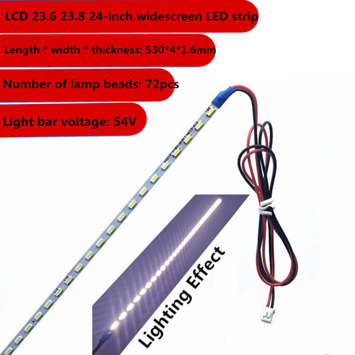 NEW 530mm LED Backlight Strip Light Kit DC 10-30V 23.6 23.8 24 Inch CCFL LCD Screen To LED Monitor Module