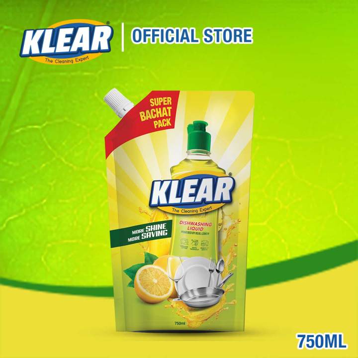 Klear Dishwash Liquid Pouch 750ml