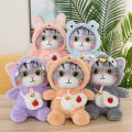 Stuffed Doll Toy Lovely Expression Cat Plush Toy Animal Plush Doll Pillow. 