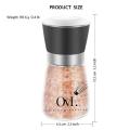 Salt and Pepper mill (Black Lid )grinder Shaker Spice Salt Container Condiment Jar Holder grinding bottles. 