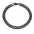 Black/Silver/Golden Cuban Link Chain Wrist / Hand Bracelet for Men / Boys - Mens Jewellery. 