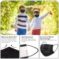 Disposable Face Mask Black, Breathable Face Mask  for Kids Boys Girls Individually Wrapped 50 Pack. 