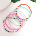 2024 ZOSHI 7pcs/Set New Handmade Beaded Anklet Bracelets Rainbow Color Elastic Ankle Bracelet On The Leg Foot Beach Jewelry Myhappinessisyou. 