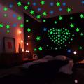 Pack of 50 3D Fluorescent Multicolor Glow in Dark Stars Wall Stickers, Luminous Bedroom Ceiling Home Decor. 