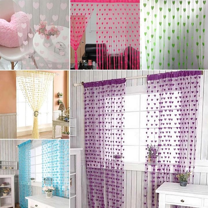 100%20*%20200cm%20Romantic%20Peach%20Heart%20Line%20Curtain%20Wedding%20/%20Love%20Curtains%20Living%20Room%20Decorative%20Partition%20Curtain%20Hanging%20-%20Image%202