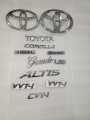 Toyota Corolla Grande 1.8 2014-2022 Front Logo Back Logo with All Monogram Complete Set. 