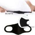 Unisex Reusable 3D Shape Soft Fashion Cotton Spandex Plain Anti Dust Comfortable Face Covering Washable Black Mouth Cover. 
