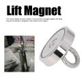 High Power Magnet, Super Fishing Magnet Powerful with Ring for Pulling Lifting. 