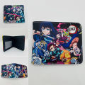 Anime Demon Slayer Wallet Student PU Leather Coin Purse Women Men Short Wallets With Card Holder Gift. 