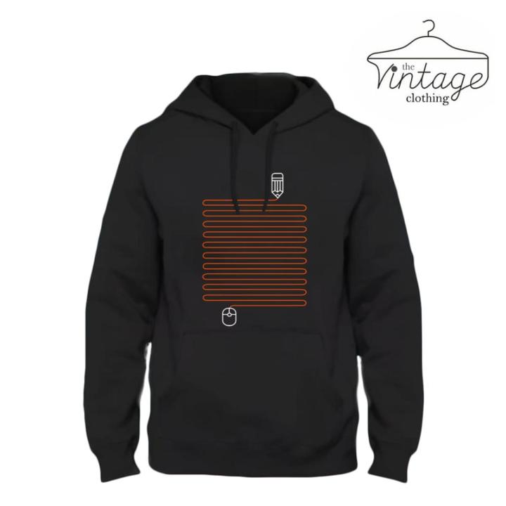 The Vintage Clothing black LINING printed kangro Hoodies For Men / Hoodies For Girls pullover