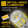 2Pcs No Hyper Flash Led Lights P21W Car Tuning Canbus Signal Lcheerfulamp 1156 BA15S PY21W BAU15S T20 7440 WY21W Amber Yellow 12V 24V. 