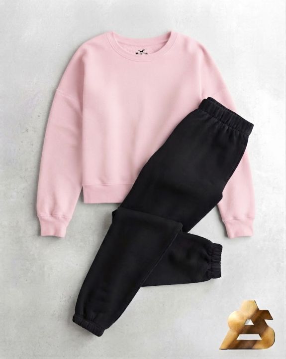 Winter%20%20Sweatshirt%20And%20Trouser%20Casual%20Loose%20Fleece%20Pullover%20Tracksuit%20For%20Women%20And%20Girls%20-%20Image%205