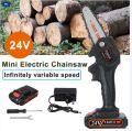 220V Mini Cordless Electric Chainsaw Handheld Rechargeable Electric Saw With Battery UK Charger Set for Wood Branch Cutter. 