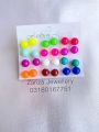 12pairs /pack Multicolor New Korean Style Studs Simple Geometric Mixed Plastic Earrings For Women With Ear Piercings New design New Arrivals  by alika. 