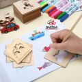 Children‘s Wooden Painting Stencil Premium Wooden Drawing Stencils Kit 12 Pcs Art Kit for Kids Coloring Puzzle Arts Crafts Set. 