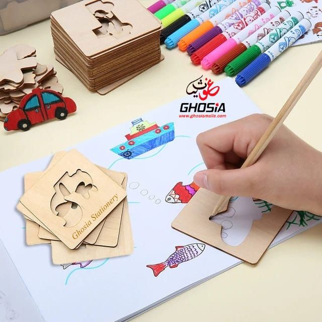 Children%E2%80%98s%20Wooden%20Painting%20Stencil%20Premium%20Wooden%20Drawing%20Stencils%20Kit%2012%20Pcs%20Art%20Kit%20for%20Kids%20Coloring%20Puzzle%20Arts%20Crafts%20Set%20-%20Image%207