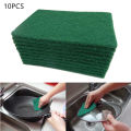 10 pcs Kitchen Bowl/ Dish Wash Clean Scrub Sponge Cleaning Pads Green - Scrub Pad. 