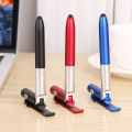 4 in 1 Multifunctional Folding Ballpoint Pen LED Light Mobile Phone Stand Holder Pen School Office Stationery Supplies. 