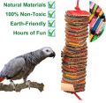 BIRD AMAZON Parrot Toys for Medium Birds, Cardboard Bird Toys African Grey Parrot Toys, Natural Wooden Bird Cage Chewing Toy with Clip for Small Medium Parrots and Birds Cockatiel Conure. 