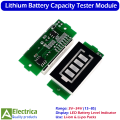 1S-8S Lithium Battery Capacity Indicator Module Tester 3V–34V for Li-ion Li-po Pack Voltage Display Battery Level Monitoring Tool for DIY Electronics & Projects by Electrica. 