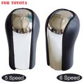 5 6 Speed Gear Shift Knob Lever Shifter Stick Gaiter Boot Cover for Toyota Corolla 1998-2003 AYGO Verso RAV4 YARIS VITZ-6 Speed-Head. 
