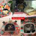 Squirrel Hammock with Warm Mat Thickening Cave Habitat Hamster Nest House Pet Hanging Bed Cage Accessories. 