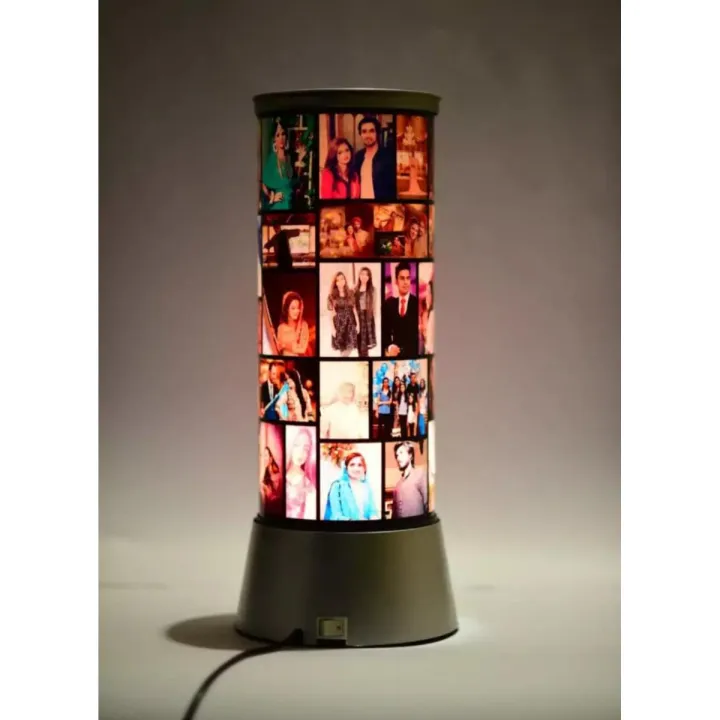 Customized auto rotating digital photo lamp