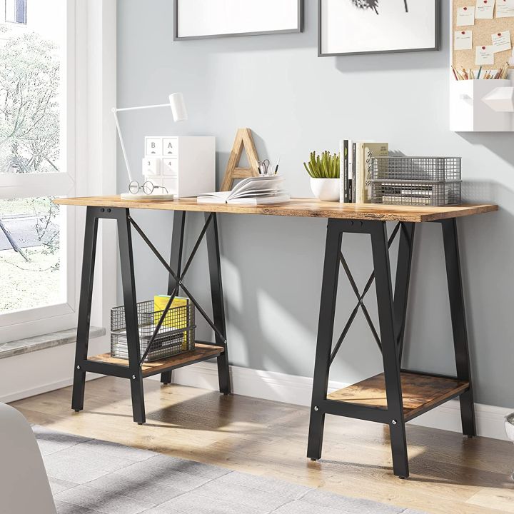 48" Computer Desk, Office Desk Modern Simple Work Table Workbench Workstation Home Office Table for Small Spaces Home Office Workstation Natural