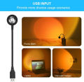 Sunset Projection Lamp 7 Colors Changing Rainbow Sun Halo Led Atmosphere Mini Sunset Lamp Night Light USB Powered Table Lamp For Photoshoot Live Video Home & Room Decoration Birthday Dance Party Etc R13 Colorful USB Sun set Light. 