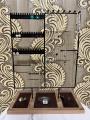Premium Jewelery Stand Wooden Tray + Metal Rack Holder Organizer Rustic Wood Stand Tree Holes Display Rack for Stud Earings Rings Makeup & Hoop. 