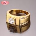 Fine Jewelry Mens Big Diamond 18k Gold Plated Ring Wedding Rings For Men. 