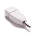 Vehicle 3.5mm Male Aux Audio Plug Jack to USB 2.0 Female Converter Adapter. 