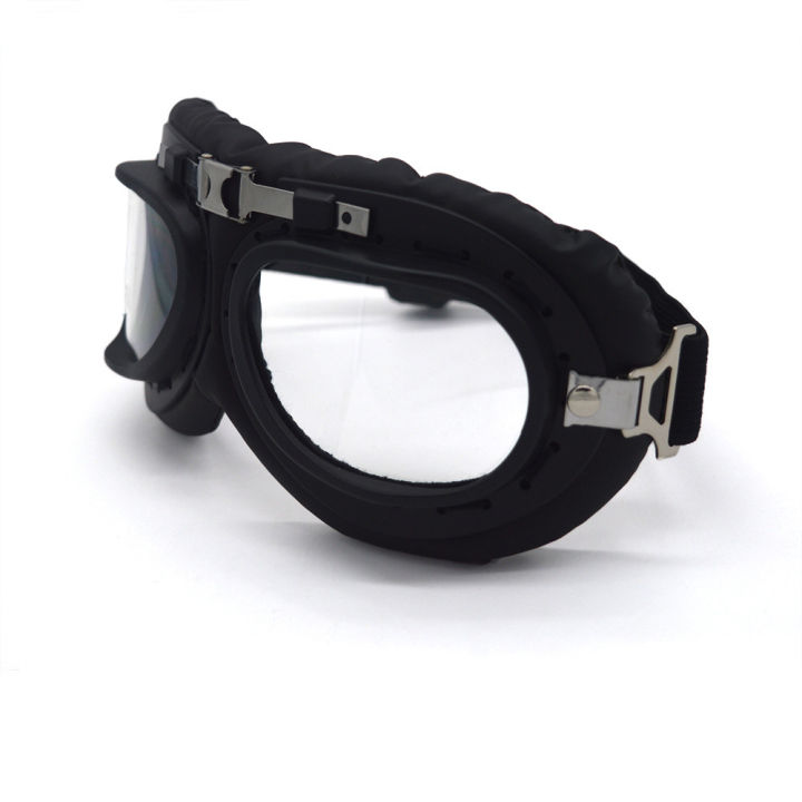 【Atoztide KKK Store】Motorcycle  Glasses WWII Steampunk Vintage Pilot Helmet Glasses Biker ATV Ski Sunglasses