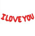 I love You Letter Foil Balloons Banner Set For Valentine's Day, Anniversary Decorations. 