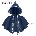Adult Hooded Cape Short Cape Hooded Lace Up Printed Contrast Color Medieval Vintage Halloween Cosplay Stage Show Performance Unisex Witch Vampires Shawl Gothic Cape. 