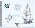 Sketchbook Big  Pad Artist Paper 130 GSM 20 Sheets W 13.5 H 10.75. 