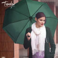 TRENDZIO Outdoor Fully Auto Close Open Push Button Folding Umbrella Travel Umbrella 8 Ribs Super Strength Strong Straight Umbrella Portable Umbrella for Rain Sun. 