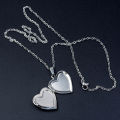 Heart Mood Locket Necklace Color Changing Necklace Temperature Mood Stainless Steel Love Shape Photo Pendant Necklace Jewelry. 