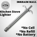 Electronic Pulse Igniter Kitchen Lighter for Gas Stove Outdoor BBQ, Stove Gas Lighter Gun for kitchen, Long Windproof Fireplace Pulse Burner Fire Rod, Electronic Spark Lighter ,Gas Stove Lighter Spark L Lighter For Kitchen gas Stove, no refill, no battery. 
