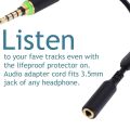 3-Pack) Replacement Headphone Adapter Cable for Smàrtphònè Waterproof Cases, 3 Ring Jack Male to Female Audio Aux Cord w/Jack Cover Seal Screw for Waterproof Case. 