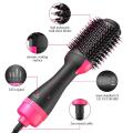 Hot Air Brush 3 in 1. Hair Straightener, Hair Dryer and Volumizer with Comb. Curler Hair Styling Tool Negative Ion Ceramic Electric Blow Spin Dryer Rotating Brush. 