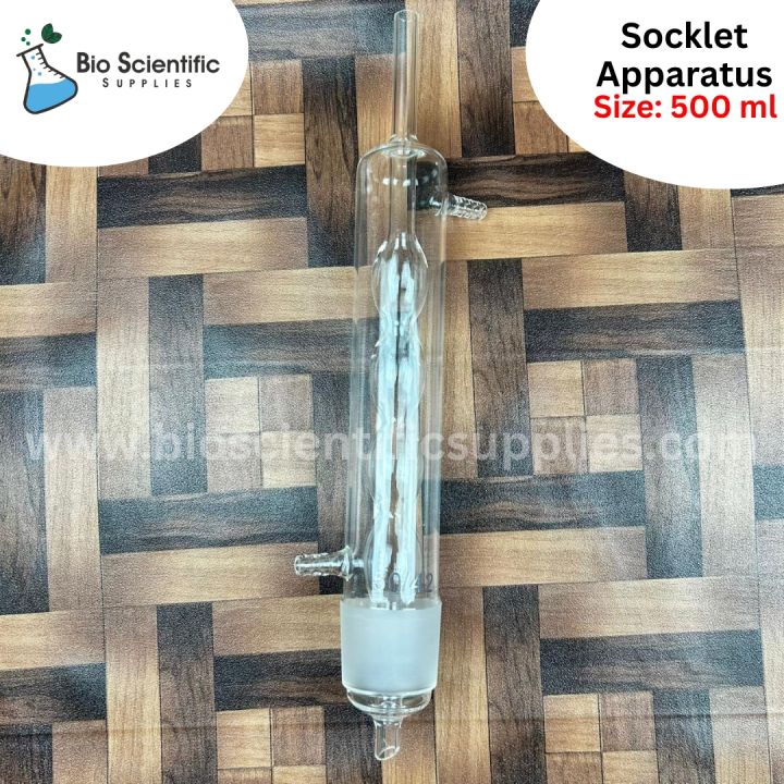 NORMAX%20500ml%20Soxhlet%20Extractor%20Kit%20Soxhlet%20Extraction%20Apparatus%20with%2050/42%20Graham%20Condenser,%20Flat%20Bottom%20Flask%2024/29%20Joint,%20Extractor%20Tube%20Lab%20Glassware,%20Soxhlet%20Apparatus,%20%20Soxhlet%20Extraction%20Tube%20-%20Image%206