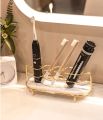 Electric toothbrush holder light luxury golden bathroom shelf Washing table diatom mud absorbent pad toilet storage rack. 