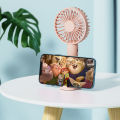 ARMICO Summer Portable USB Mini Fan Hand Held Fan Rechargeable Battery Handheld Fan 3 Speed Personal Desk Table Fan with Base, 8-12 Hours Operated Small Makeup Eyelash Fan for Women Girls Kids Outdoor. 