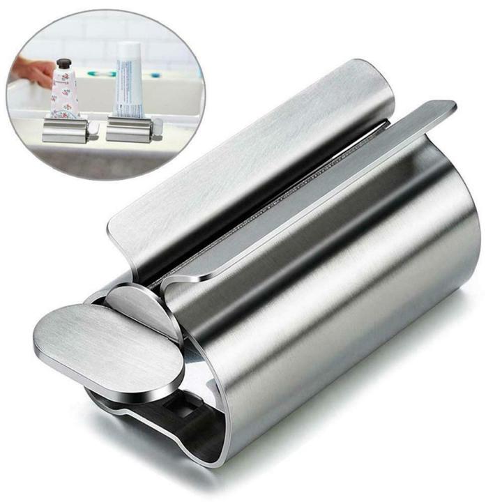 Toothpaste Tube Squeezer Toothpaste Roller Stainless Steel Labor-saving Toothpaste Squeezer Household Bathroom Tool