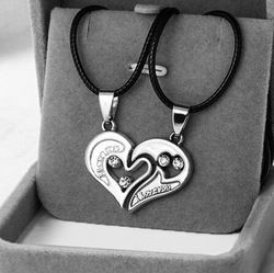 XM%20Wholesale%20Valentine's%20Day%20Heart%20Couple%20Pair%20Pendant%20Necklaces%20for%20Women%20Fashion%20Cute%20Romantic%20Crystal%20Rope%20Chain%20Jewelry%20-%20Image%202