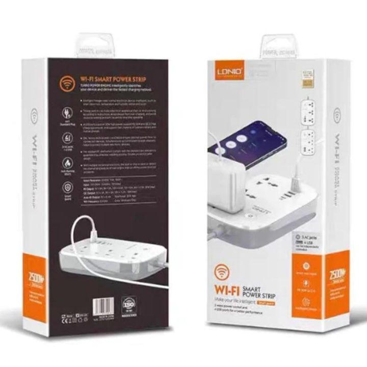LDNIO SCW3451 Smart Power Strip - Fast Charging, WiFi Control, 2500W